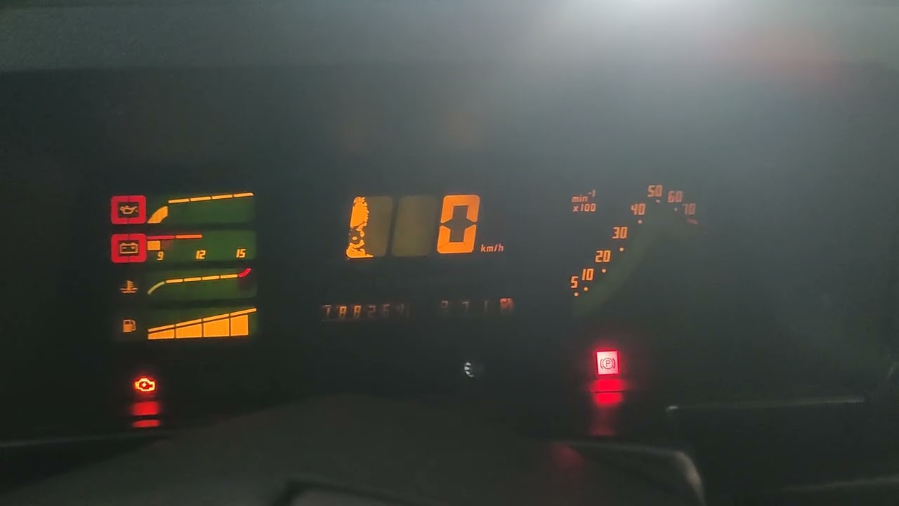 Opel Kadett E 1.4i 0°C cold start after 9 weeks
