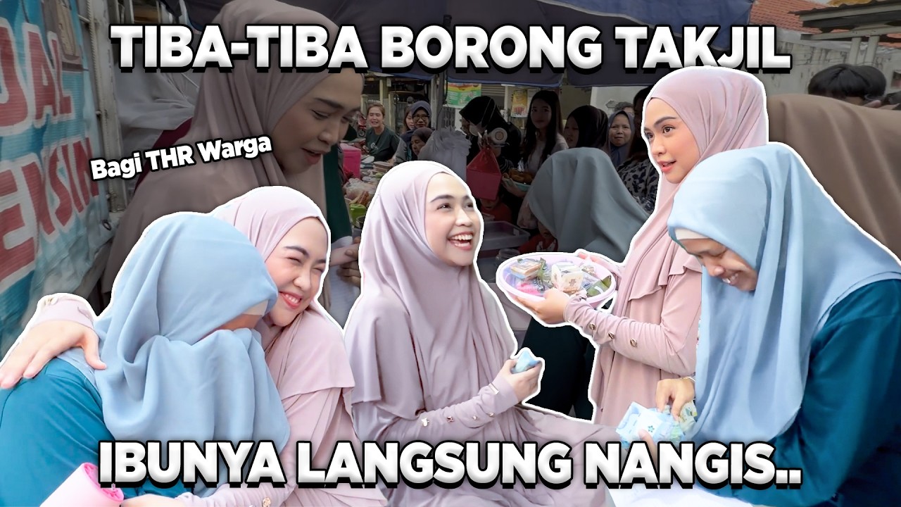 RICIS TIBA-TIBA BAGI THR WARGA!! BORONG TAKJIL DEPAN RUMAH..!! SEMUA HEBOH..