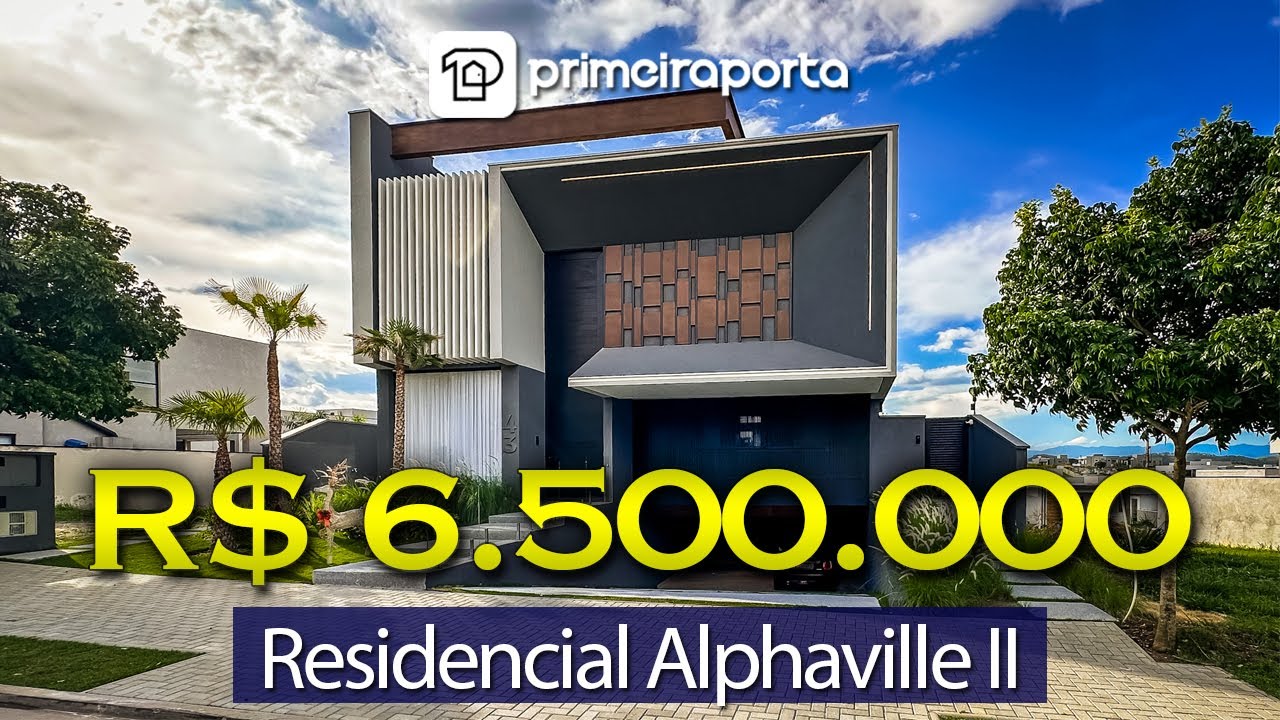 SOBRADO DE LUXO NO CONDOMÍNIO ALPHAVILLE II, SÃO JOSÉ DOS CAMPOS, PORTEIRA FECHADA E ACEITA PERMUTA!