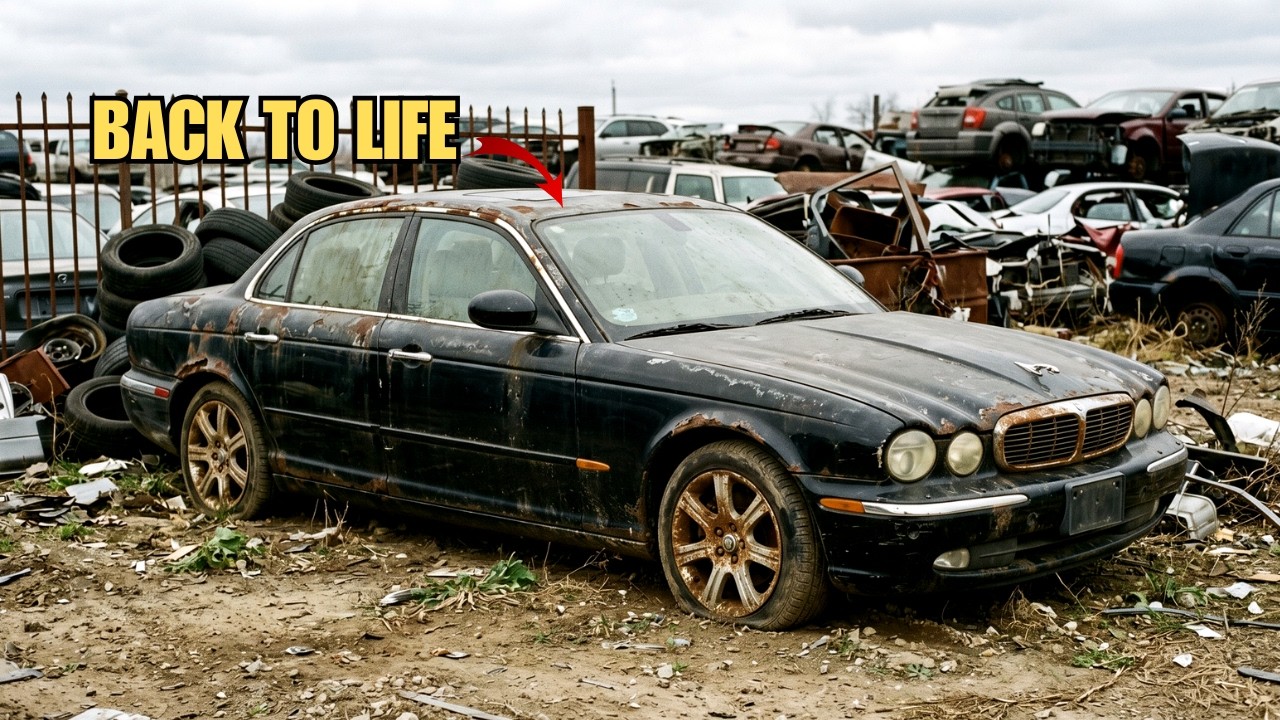 Возвращение к жизни брошенного Jaguar XJ 2007 года выпуска (полная реставрация)