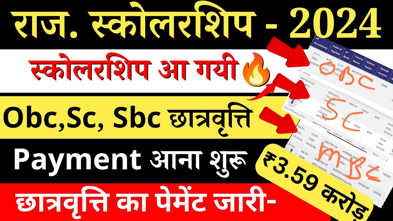 rajasthan scholarship latest bill pass today 2024 | scholarship latest news | scholrship form apply