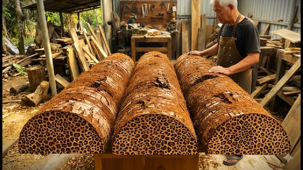 It's Hard To Believe - The Unique Leopard Wood Grain Of Coconut Wood.