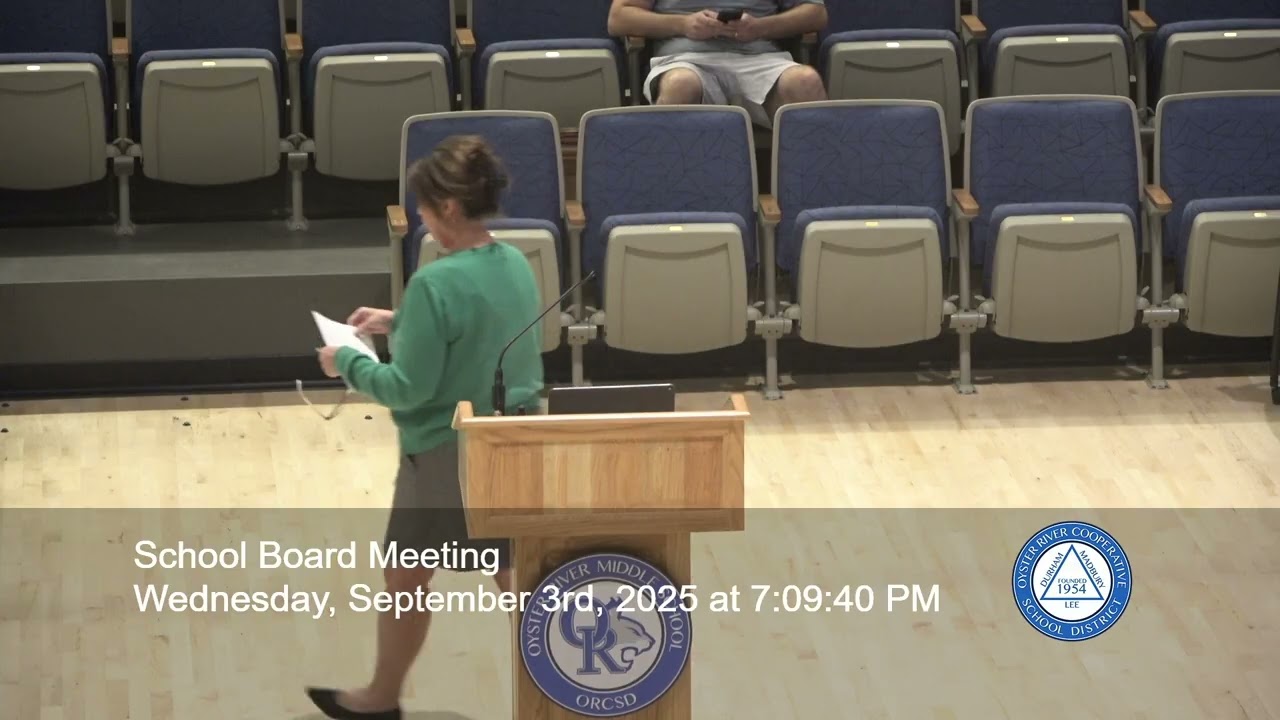 School Board Meeting September 3rd 2025
