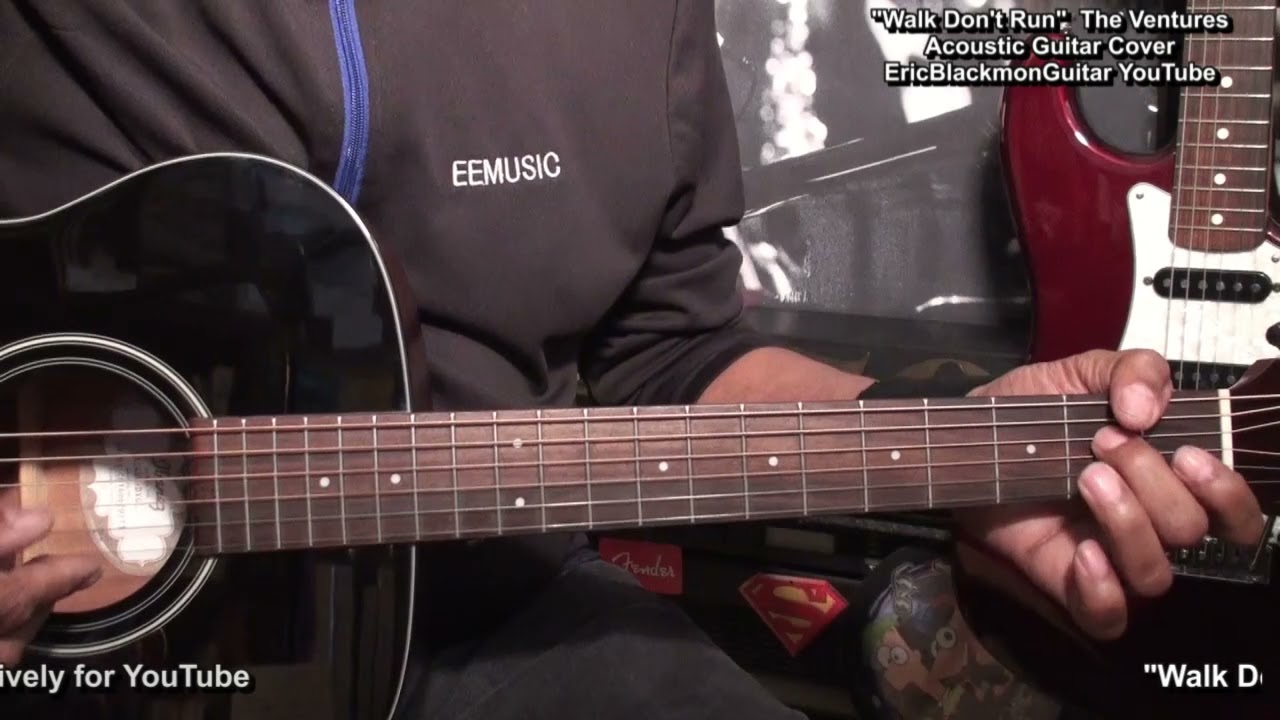 WALK DON'T RUN The Ventures 1960 Acoustic Surf Guitar Cover LESSON LINK BELOW!