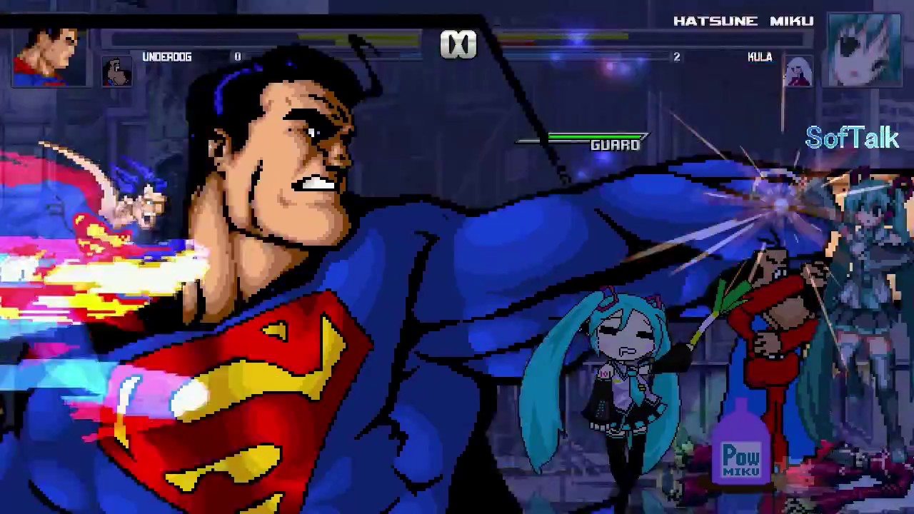 AN Mugen #126: Superman & Underdog VS Hatsune Miku & Kula