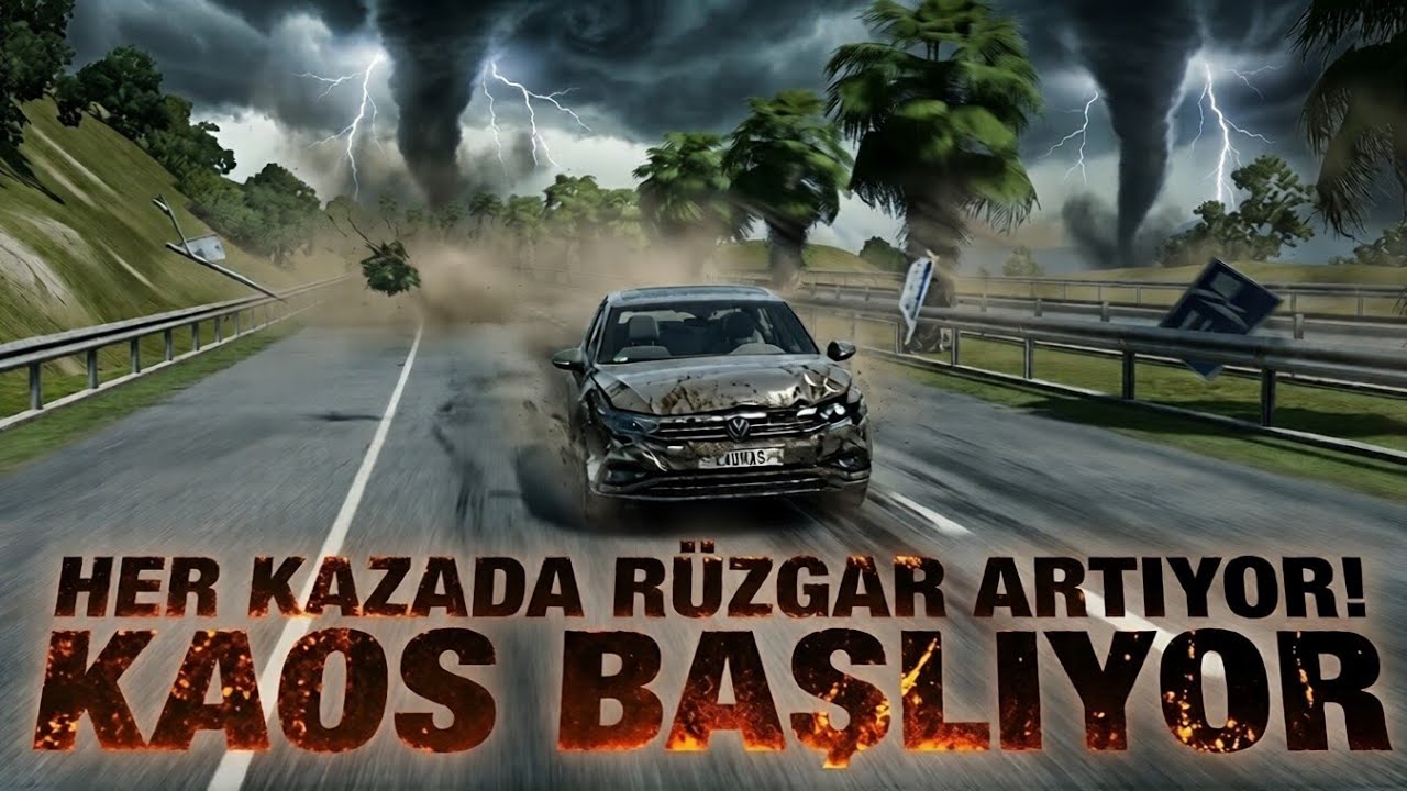 Her kaza yaptığımda rüzgar artıyor! | BeamNG.Drive