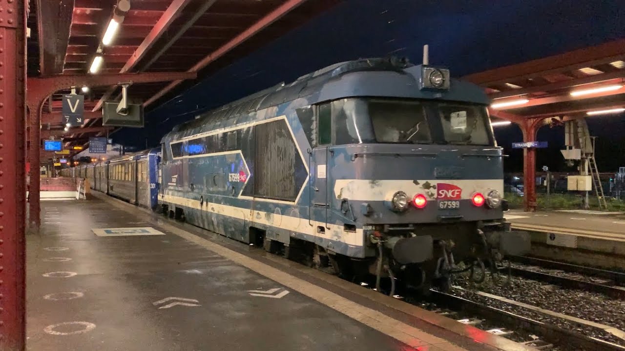 SNCF BB67400 verl&auml;sst Strasbourg mit TER31832 - PIELSTICK 16 PA4 V185 V16-Dieselpower!