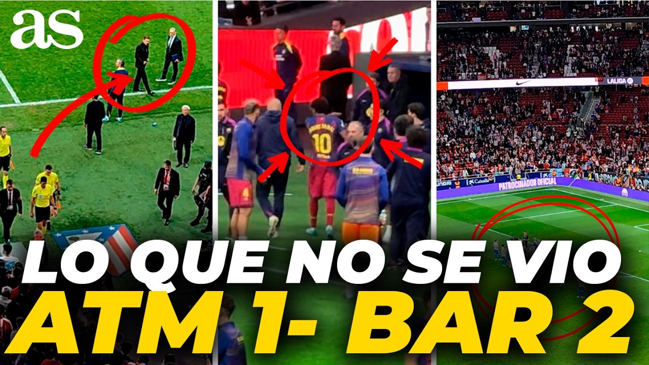 Lo que no se vio del ATL&Eacute;TICO 1 - BAR&Ccedil;A 2: Enfado de LAMINE, el GESTO de SIMEONE, celebraci&oacute;n...