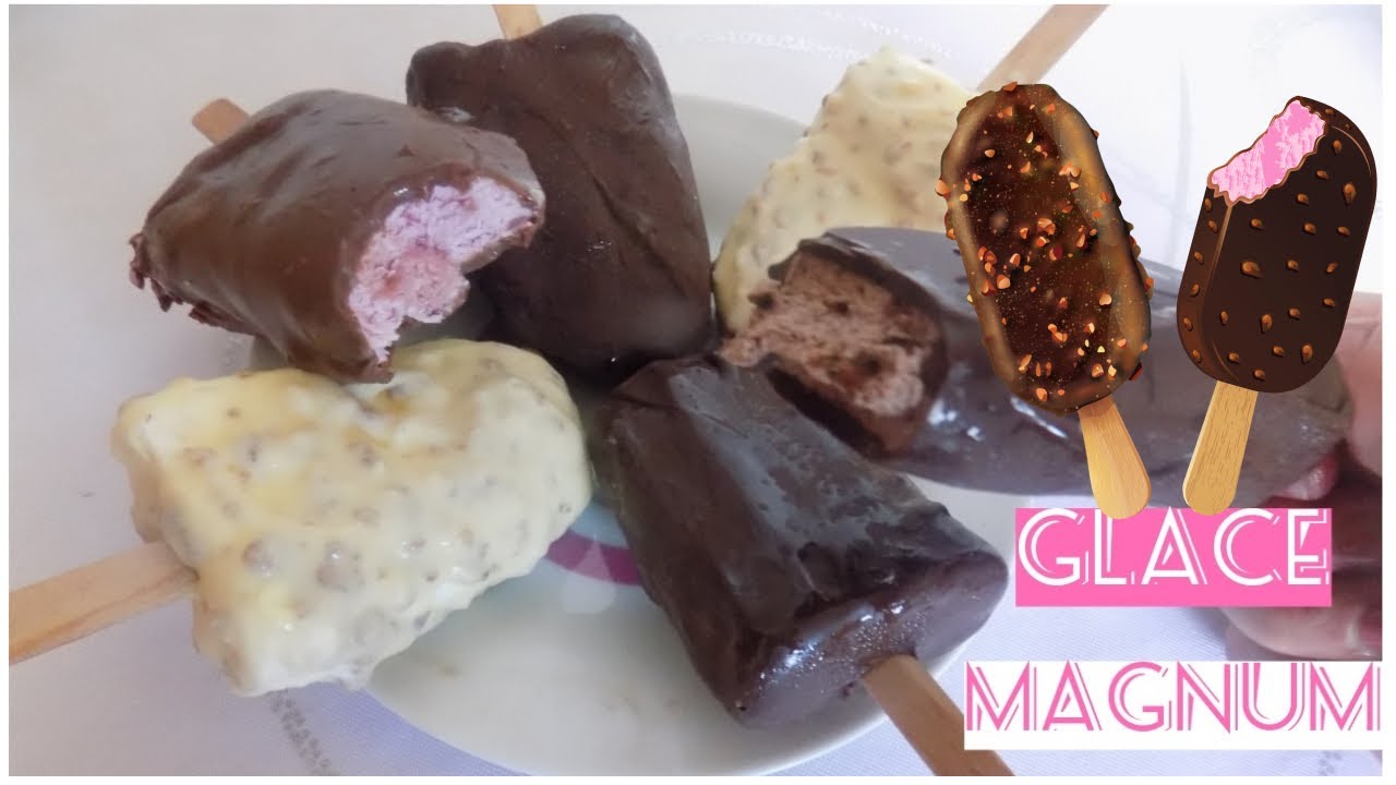 GLACE  magnum fait MAISON ❌ SANS SORBETIERE❗❗ RECETTE FACILE  🍦