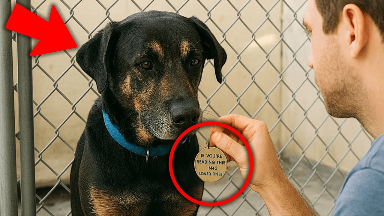 Jede Familie lehnte diesen Hund ab — bis ein Mann das Schild an seinem Halsband las!
