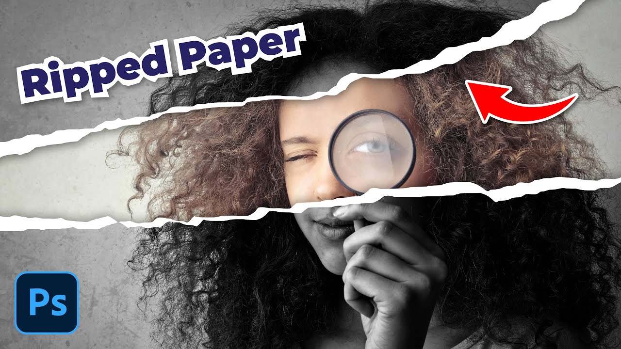 How to Edit Photo with Ripped Paper Effect in Photoshop