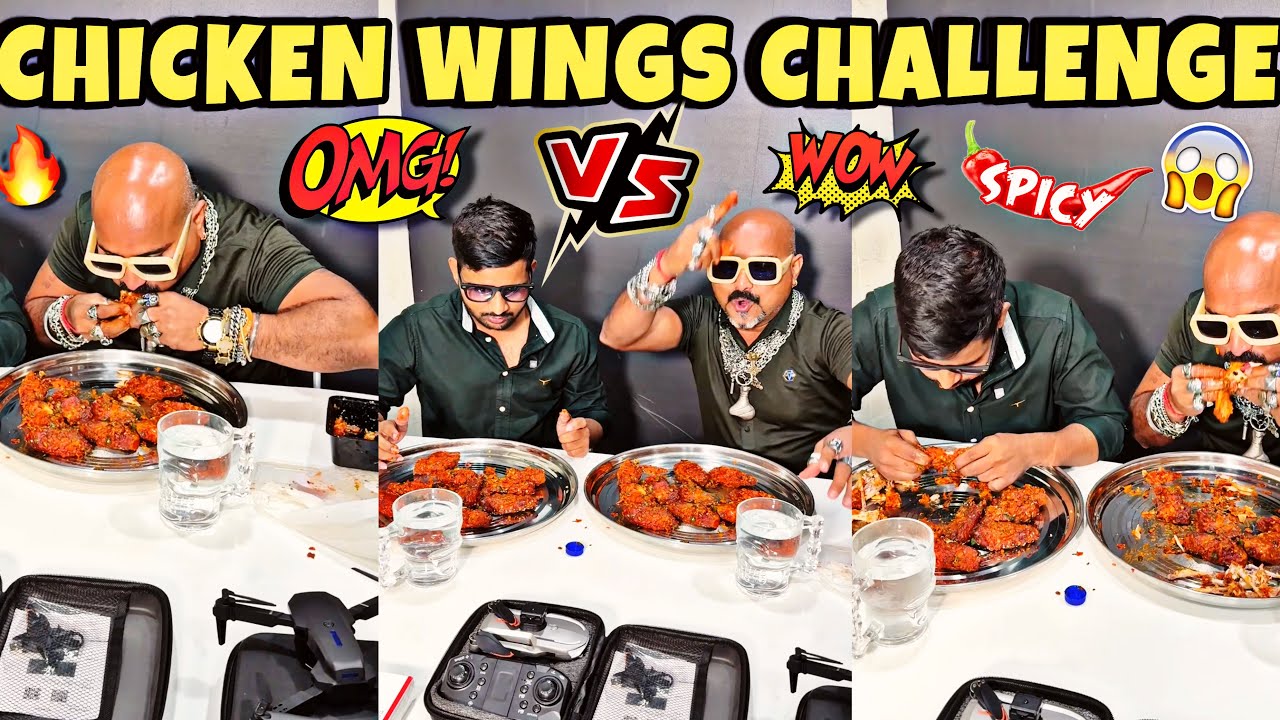 Chicken Wings Eating Challenge l Ft. ​⁠@Rj Mobile 01  l Ulhas Kamathe l Chicken Leg Piece