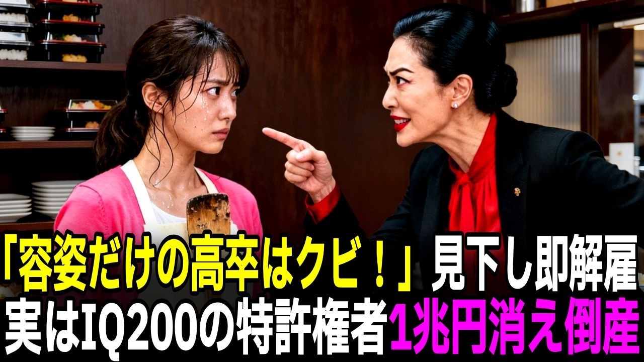高卒だからと解雇された少女が実はIQ200の1兆円特許開発者だった→新社長が泣いて謝るも会社は即倒産しライバル社だけが笑った【感動する話】【朗読】