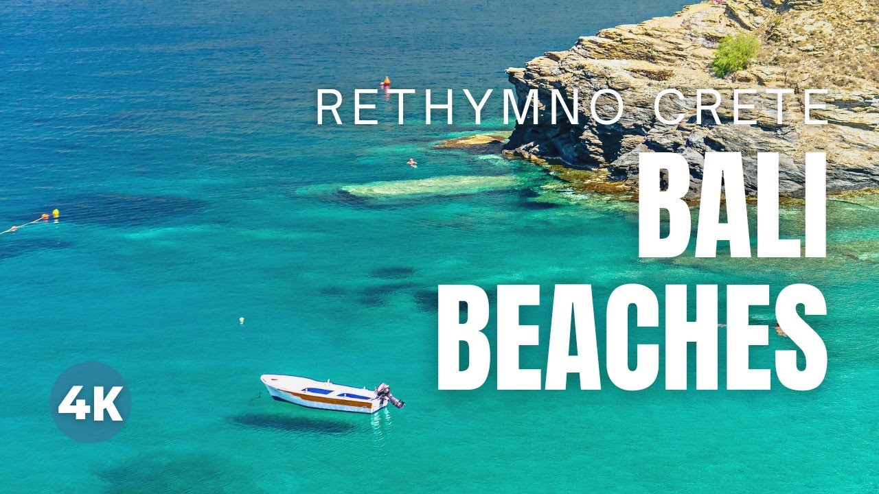 CRETE 4 BEAUTIFUL BALI Beaches in RETHYMNO | Best Beaches in GREECE [Travel Video 4K]