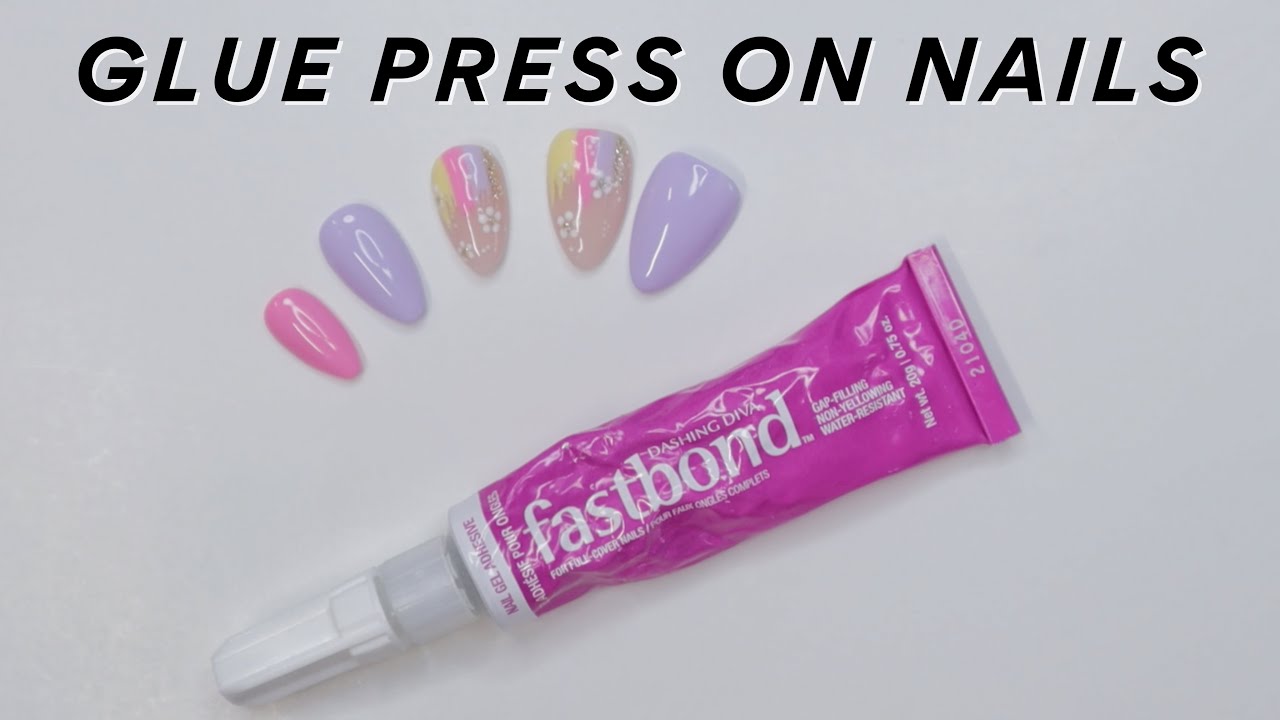 How To Glue Press On Nails | Dashing Diva FastBond | No Lamp Needed!
