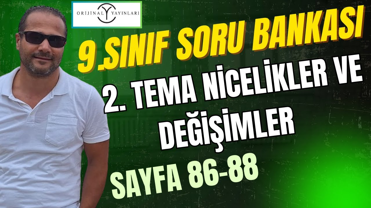 9.SINIF ORİJİNAL MATEMATİK SORU BANKASI &Ccedil;&Ouml;Z&Uuml;MLERİ 2026| SAYFA : 86-88 #orijinalmatematik #matematik