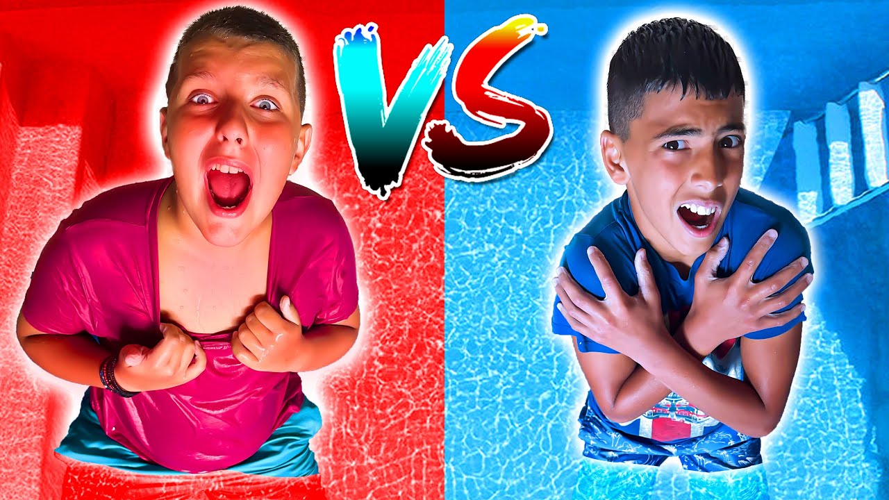 ΖΕΣΤΗ ΠΙΣΙΝΑ vs ΠΑΓΩΜΕΝΗ ΠΙΣΙΝΑ Challenge!