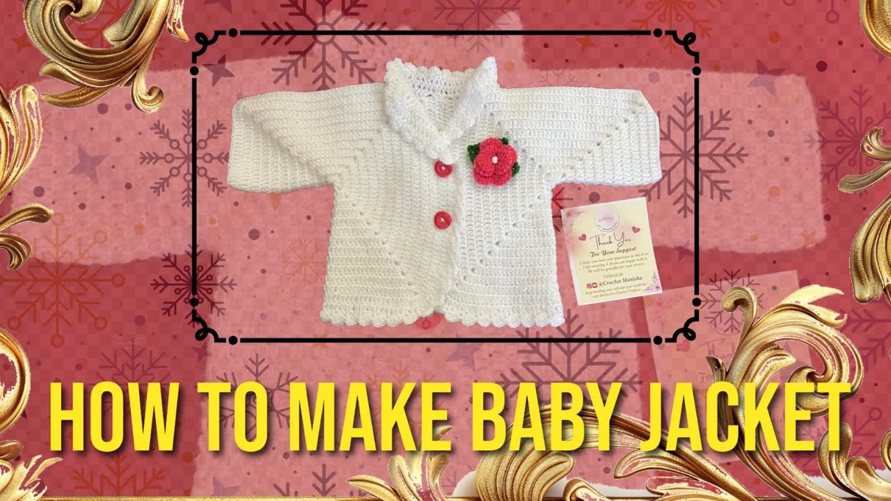 Baby jacket (tutorial)very easy to make 🧶#crochet #thehandmadens #handmadecrochet 💞💞