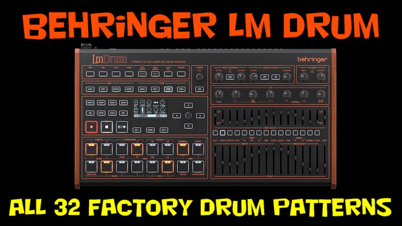Behringer LM Drum Factory Patterns