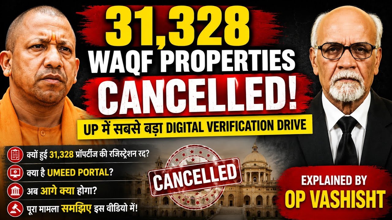 UP में 31,328 Waqf Properties Cancel! | क्या अब सरकार करेगी बड़ा Action? | UMEED Portal Explained