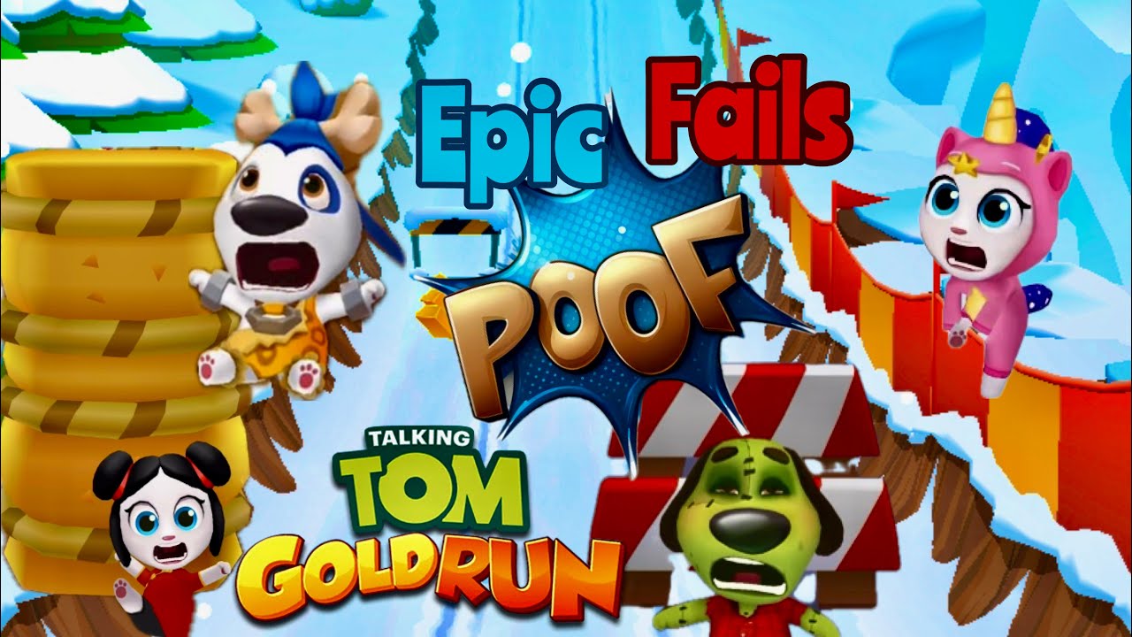 Falls and Fails of TALKING TOM GOLD RUN CHARACTERS | FUNNY COMPILATION