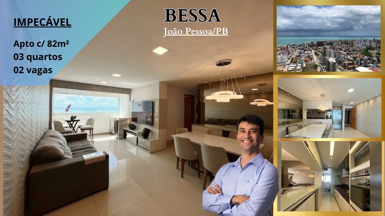 Belíssimo apartamento de 03 quartos à venda no Bessa, João Pessoa/PB