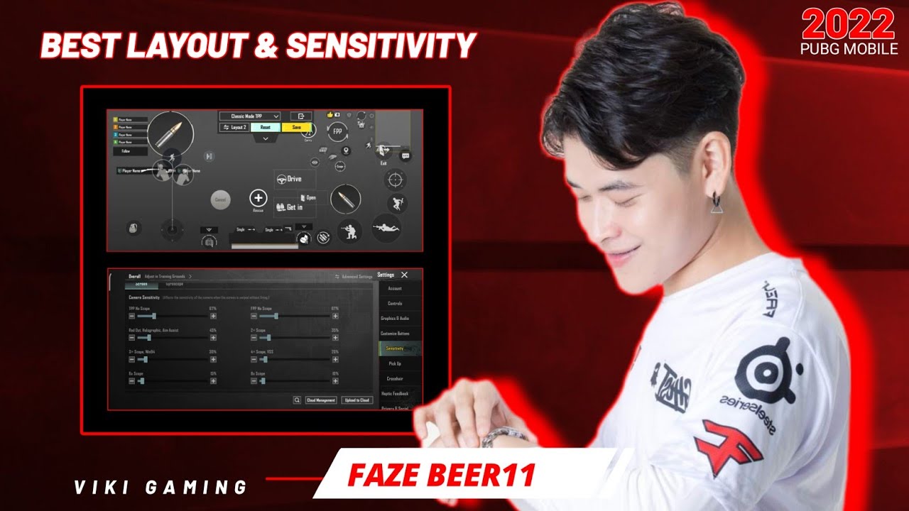 BEST SENSITIVITY PUBG MOBILE 2.2 !! NEW SENSITIVITY AND LAYOUT FAZE BEER11 3 FINGER CLAW