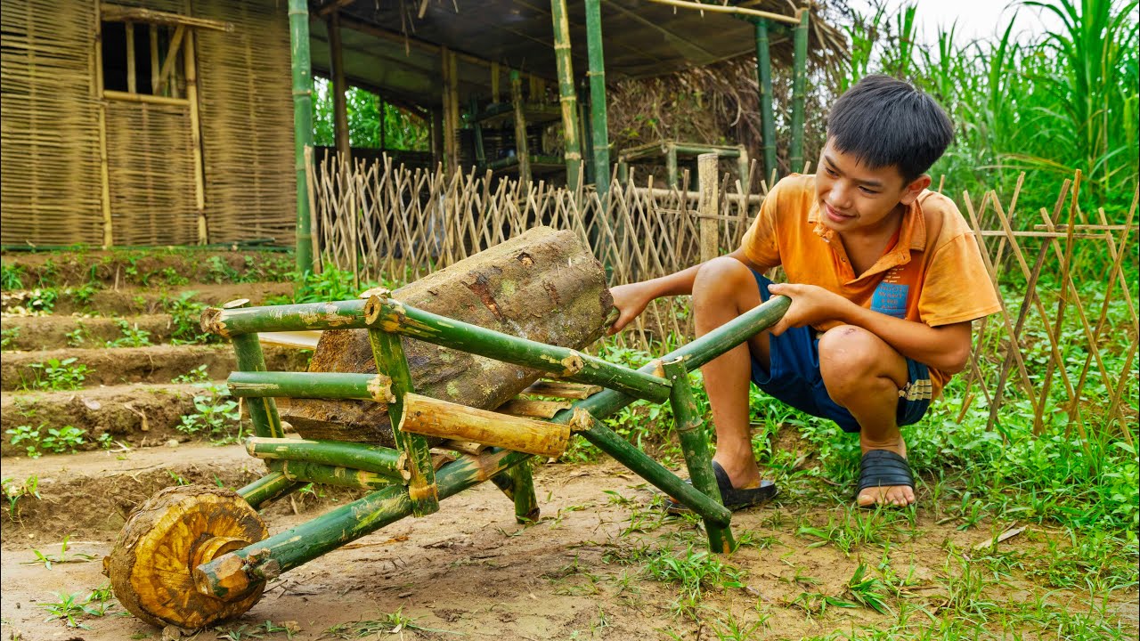 Orphan Boy: Make Cement Carts from Bamboo & Reading Books in the Rain
