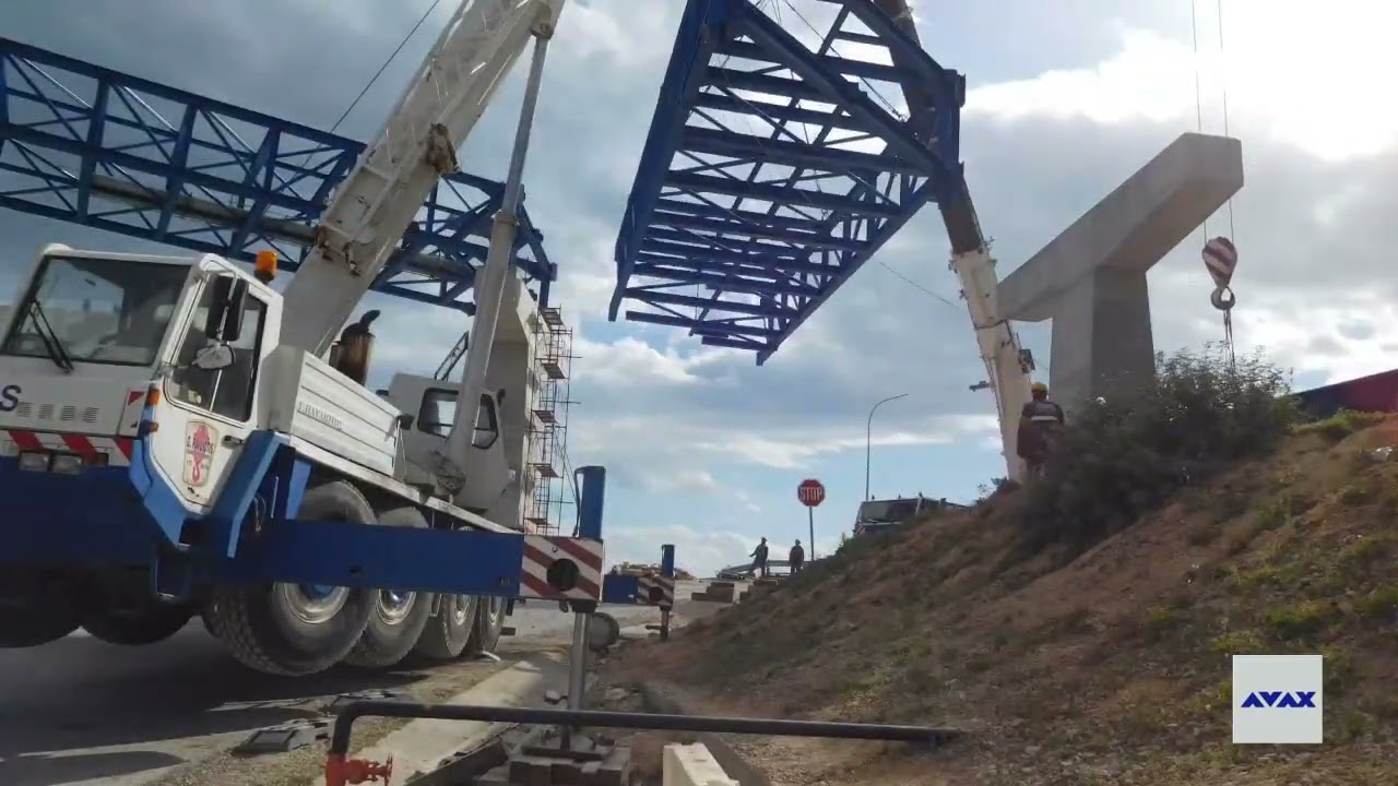 Pipe rack erection time-lapse video, LNG Plant, Revithoussa, Greece.