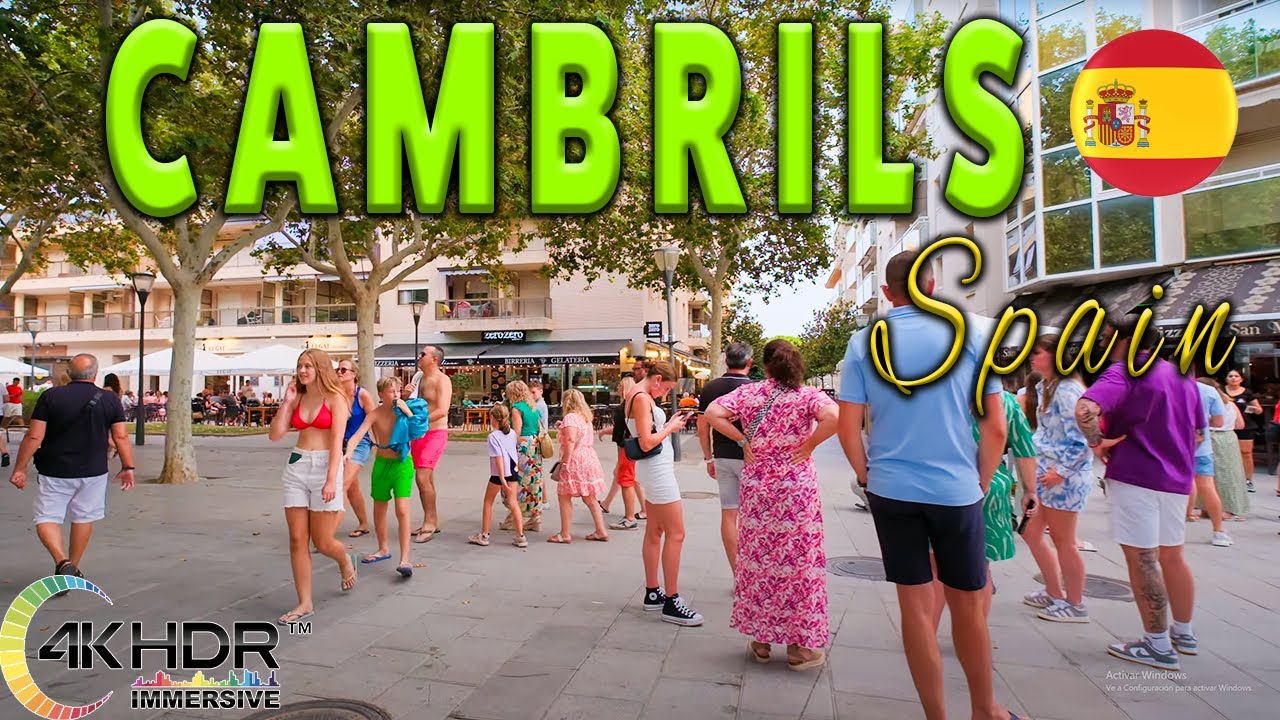 CAMBRILS  SPAIN 4K - Town & Beach WALK TOUR | Costa Daurada |  4K UHD