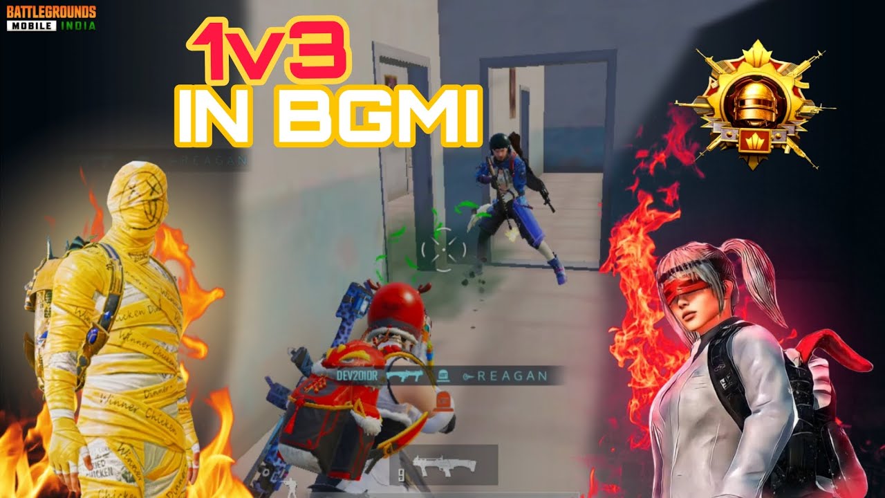 1v3 in bgmi #bgmi