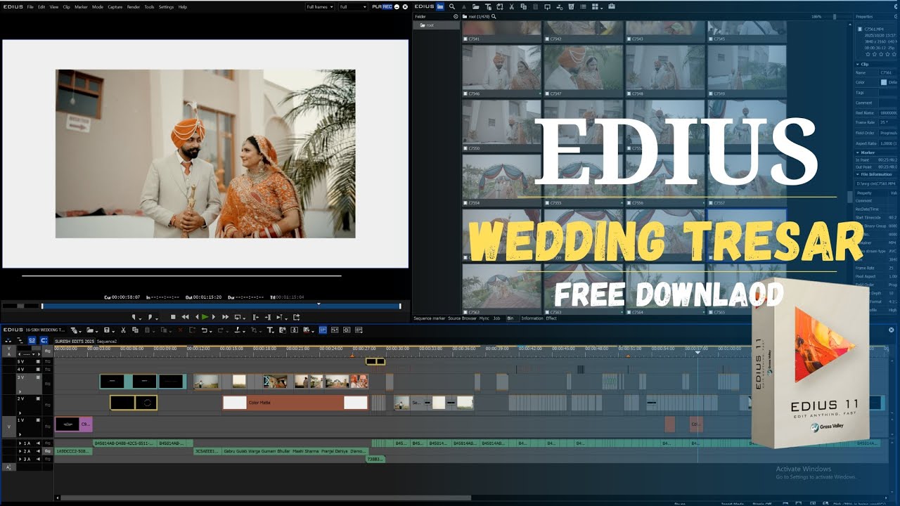 EDIUS WEDDING CAREMONY TEASER PROJECT 2026 || SURESH EDITS