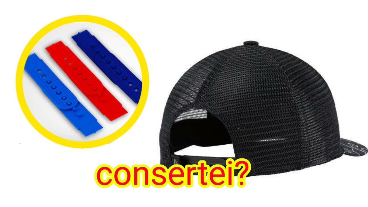 Consertei o fecho do boné