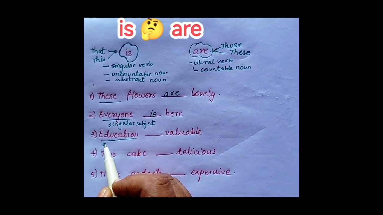 #when to use is 🤔are#concept of singular verb and plural verb