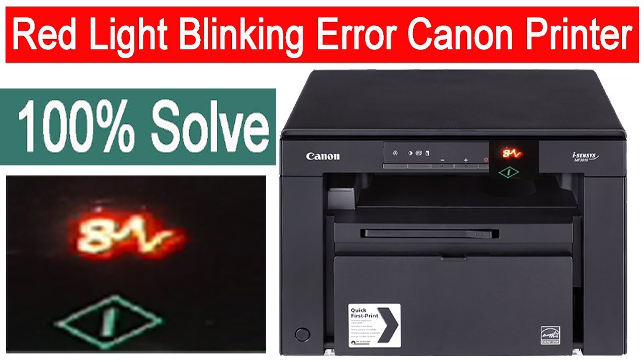 Canon MF3010 Printer Redlight Blinking Error (Start बटन की redlight ब्लिंक करना ) Solution 100%