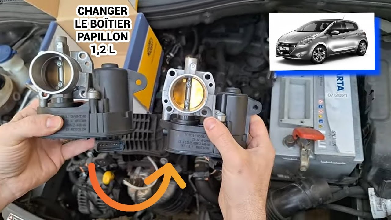 ЗАМЕНА ДРОССЕЛЬНОЙ ЗАСЛОНКИ НА PEUGEOT 208 1.2L PURETECH / VTI / 2008 / CITROËN C3 / DS3