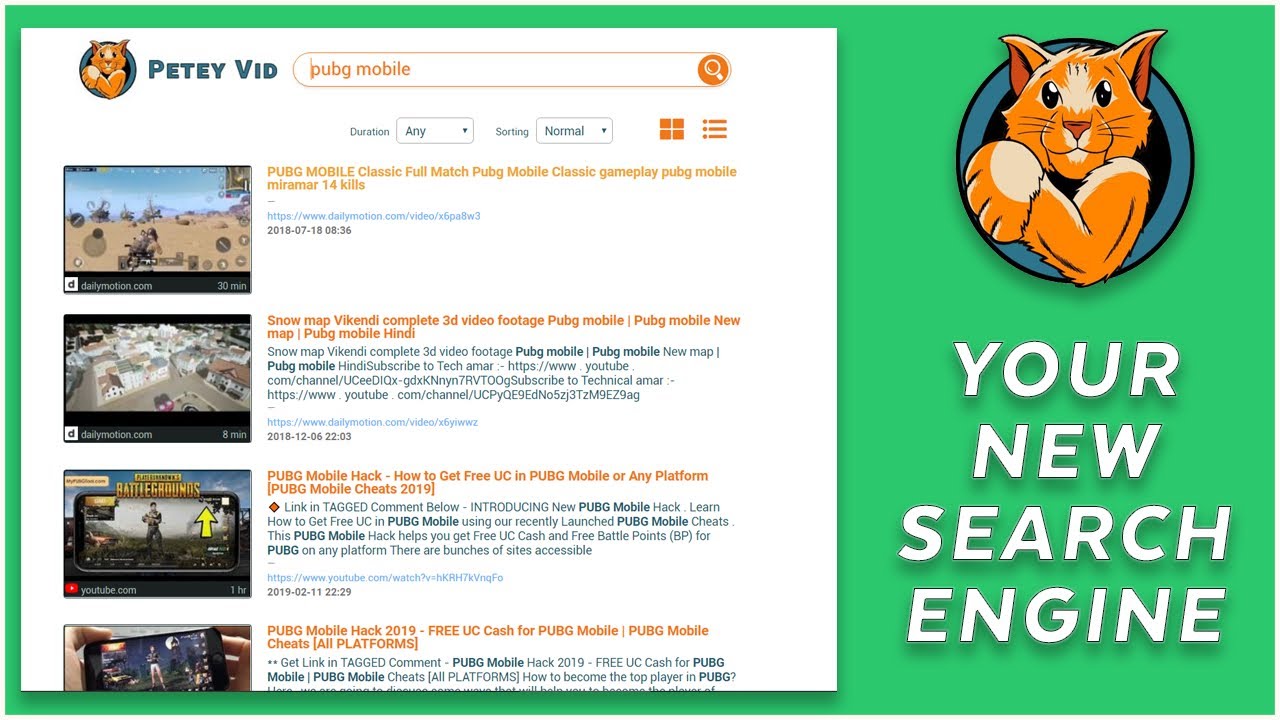 The Best Search Engine for Videos on the WEB - PeteyVid