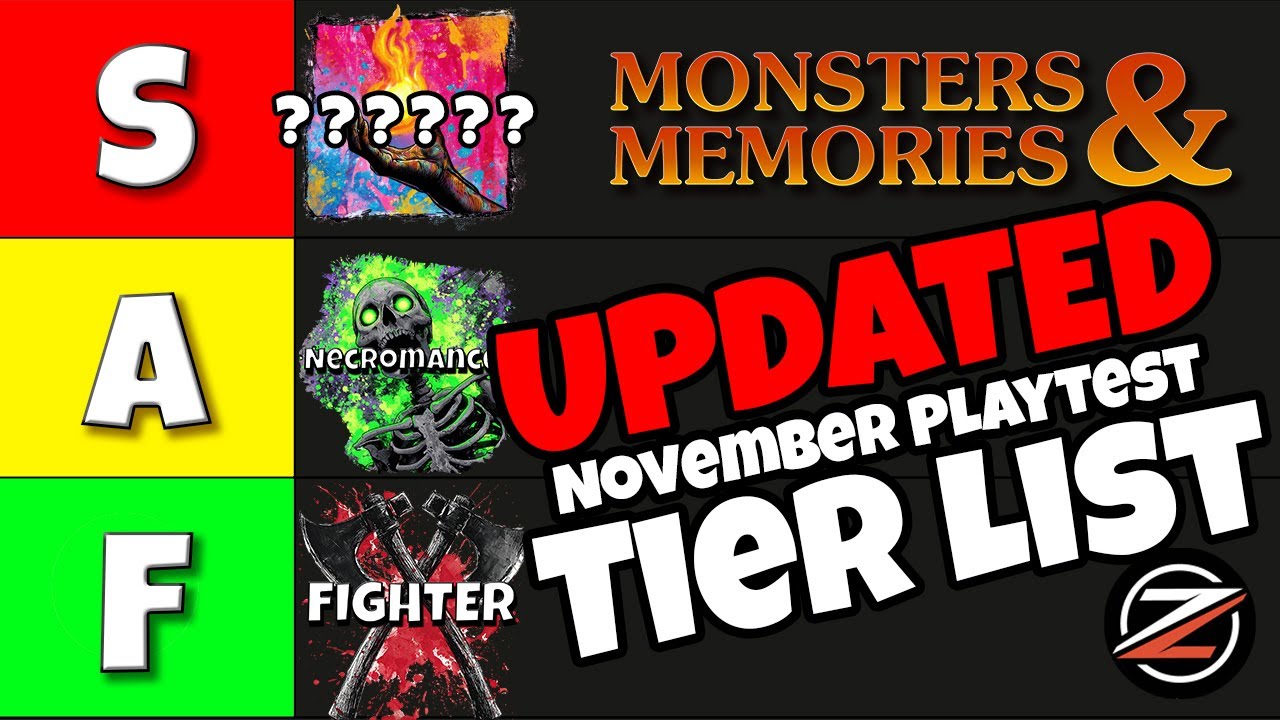Monsters & Memories UPDATED Class Tier List