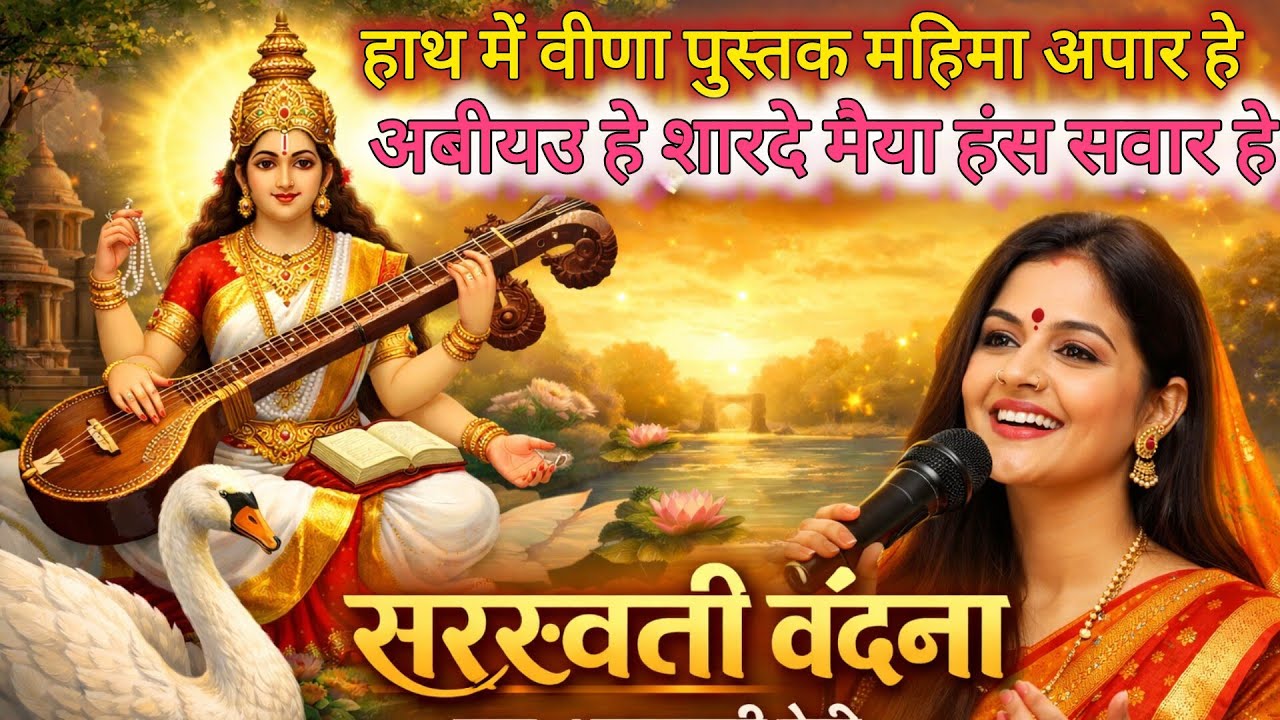 हाथ में वीणा पुस्तक महिमा अपार हेअबीयउ हे शारदे मैया हंस सवार हे || सरस्वती वंदना #bhakti #bhojpuri 