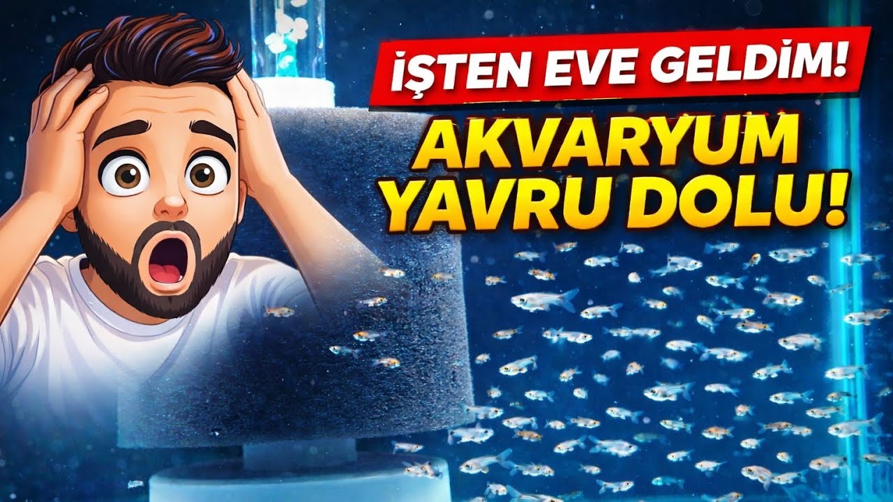 Dün 1 Bugün 2 ! I İşten Eve Geldiğimde Akvaryum Yavru Doluydu... Bölüm 2 (Yeni Lepistes Yavruları)