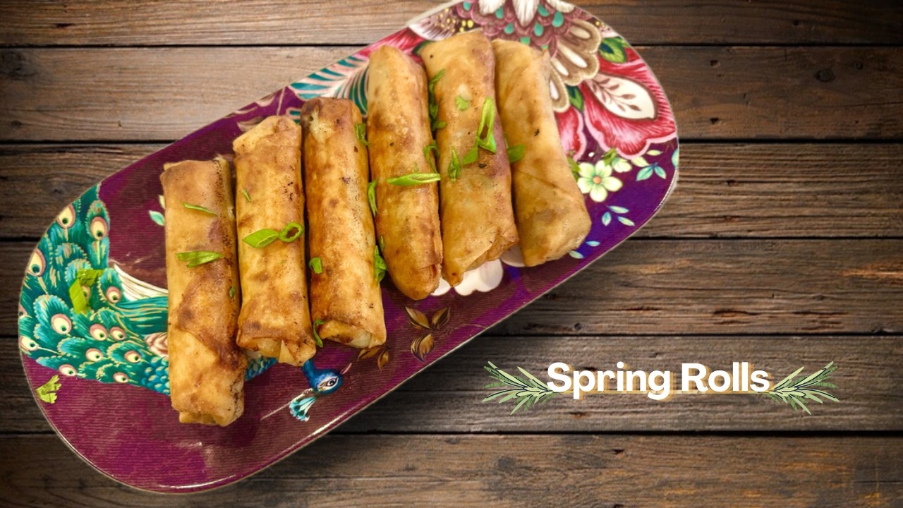 Vegetable and Chicken Spring Rolls