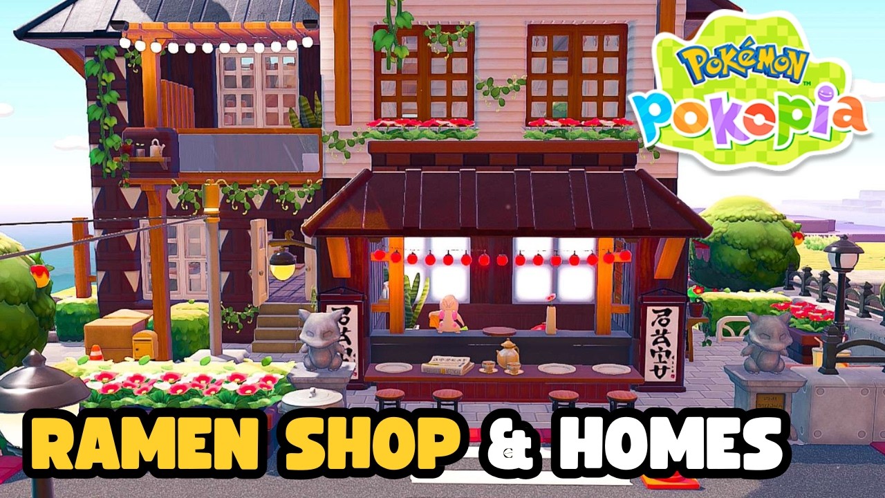 Pokémon Pokopia~RAMEN SHOP & TOWN APARTMENTS HABITAT DESIGN~CITY FUNCTIONAL DESIGN~ #pokopia