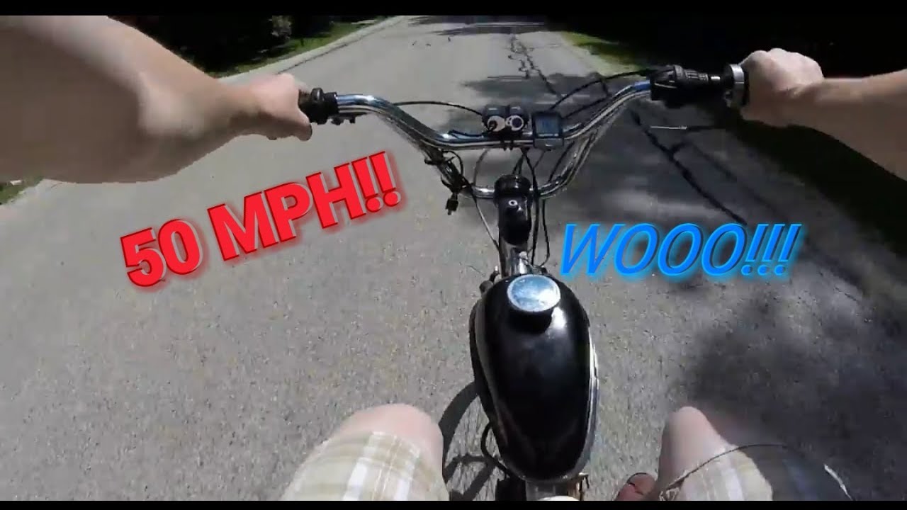 Motorized bike ride 50 mph