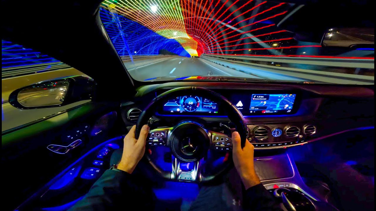 2018 Mercedes Benz S Class POV NIGHT DRIVE - S400d 340CP AMG Package