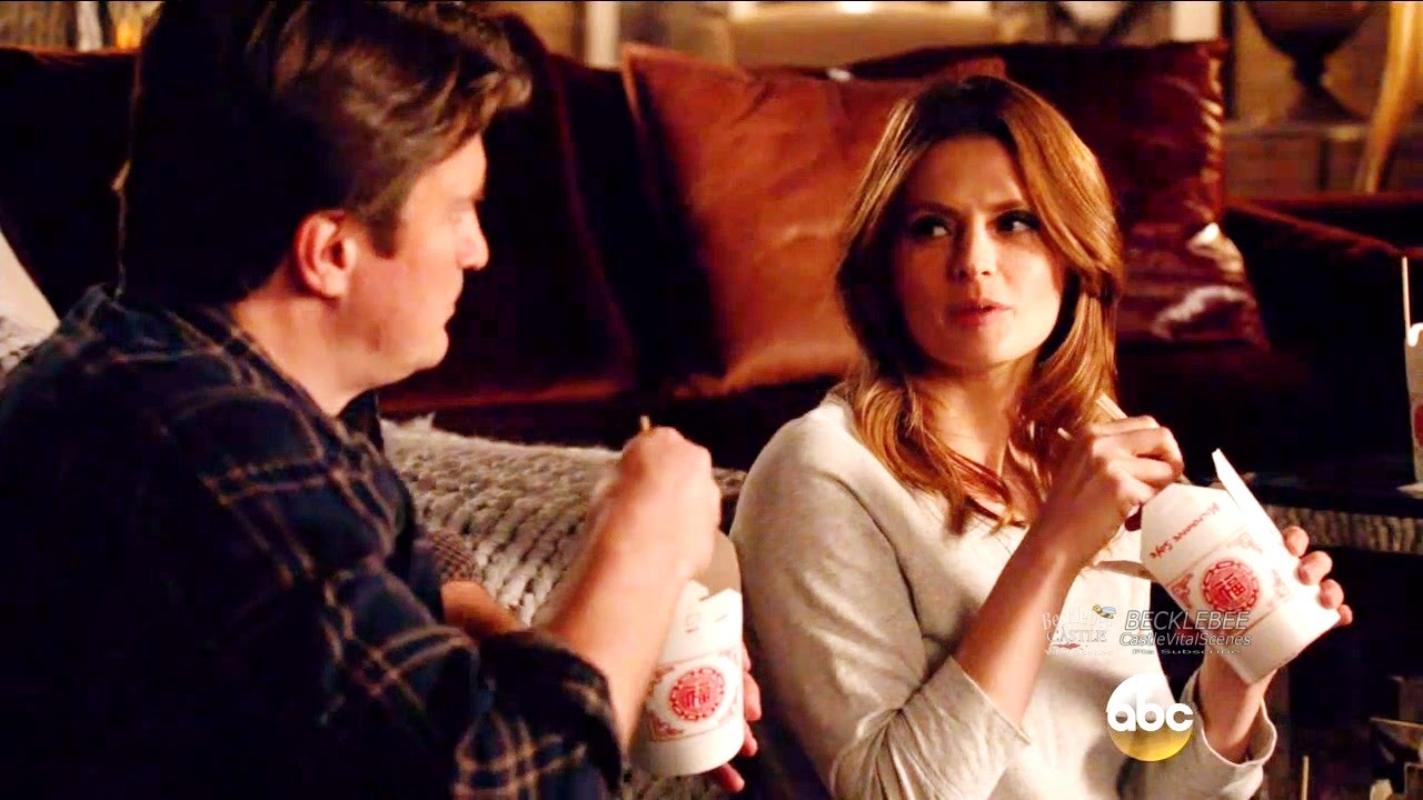 Castle 8x20 End Scene Castle Beckett Date Night “Much Ado About Murder” Season 8 Episode 20