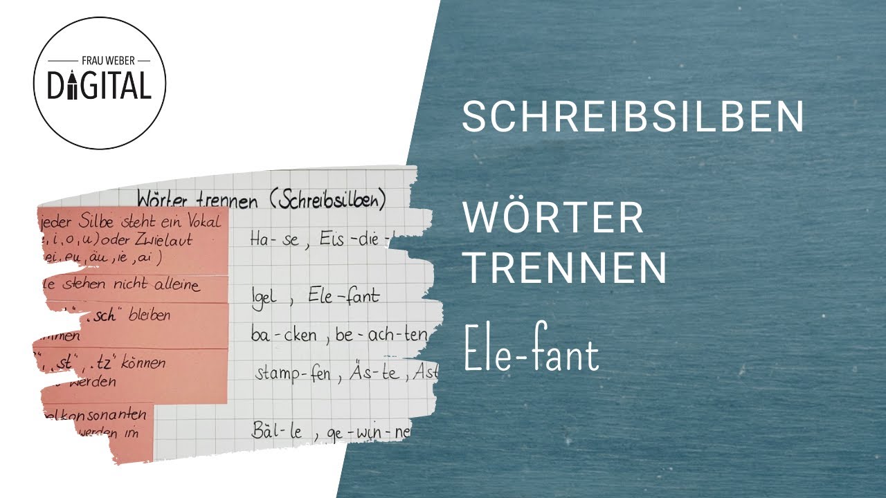 Wörter trennen (Schreibsilben) - diese 5 Regeln helfen dir