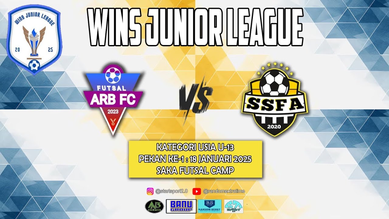 WINS JUNIOR LEAGUE 2025 | KATEGORI U-13 | ARB FC VS SSFA