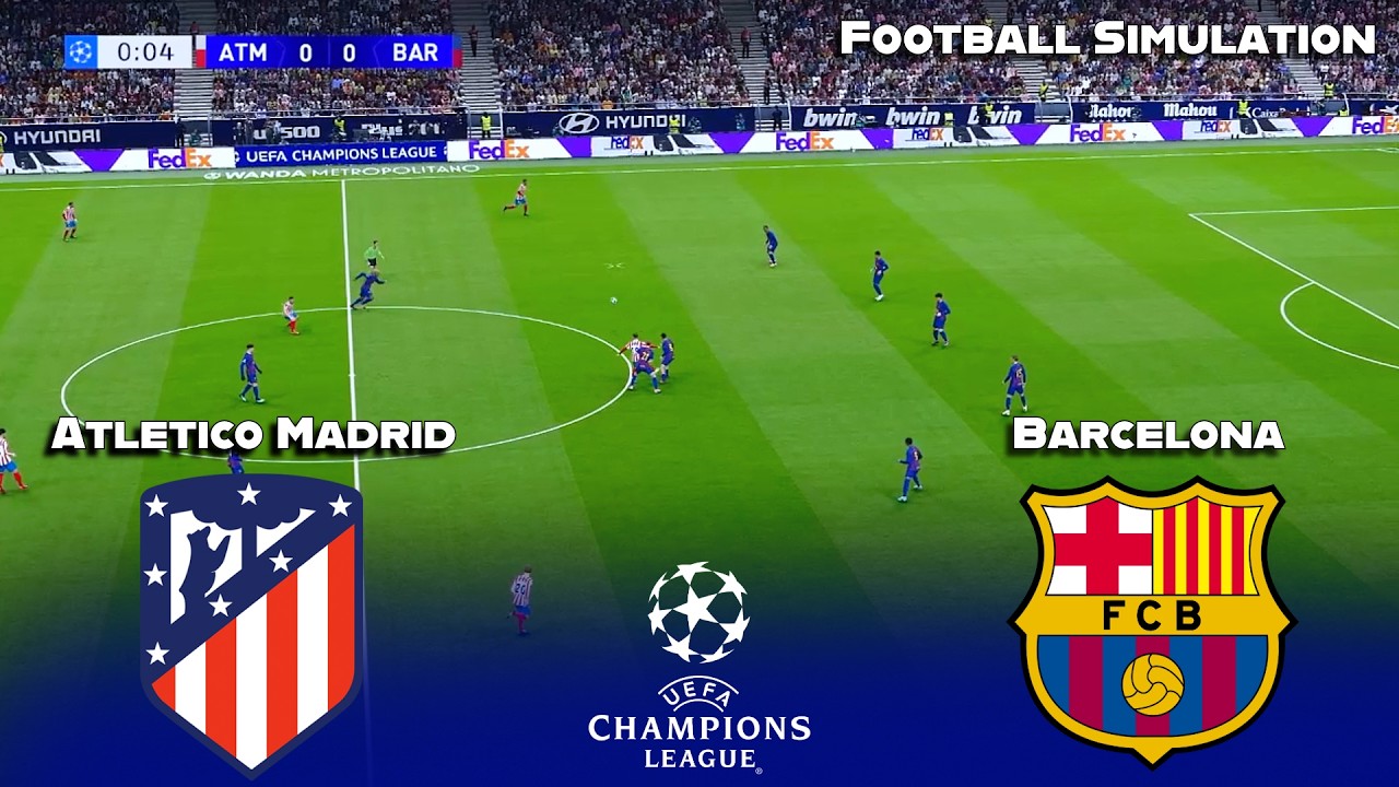Atletico Madrid vs Barcelona - UEFA Champions League | Quarter-Final | PES 21 Simulation