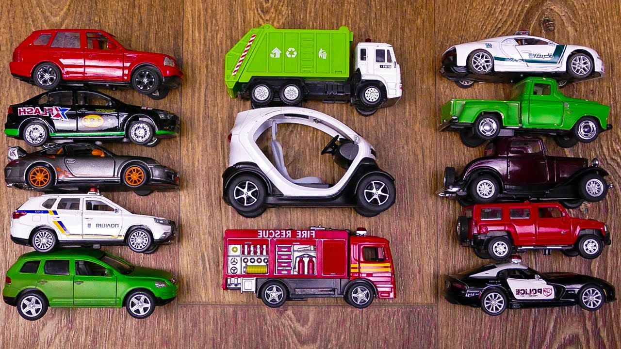 Коллекция реалистичных литых моделей полицейских автомобилей «Koleski» (длинное видео №16).