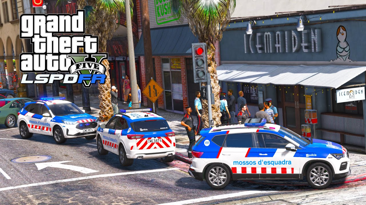 PELEA en VIA PUBLICA! MOSSOS  | -  LSPDFR  #1152